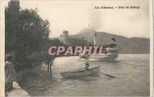 Ansichtskarte AK Lac d'Annecy Port de Duingt Bateau