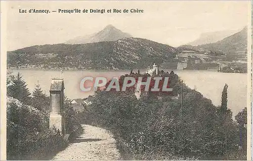 Cartes postales Lac d'Annecy Persqu'il de Duingt et Roc de Chere
