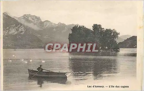 Ansichtskarte AK Lac d'Annecy L'ile des cygnes