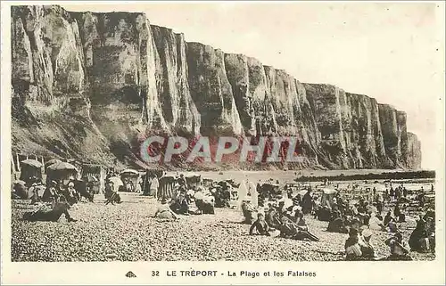 Cartes postales Le Treport La plage et les Falaises