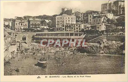 Ansichtskarte AK Biarritz Les Bains et le Port Vieux