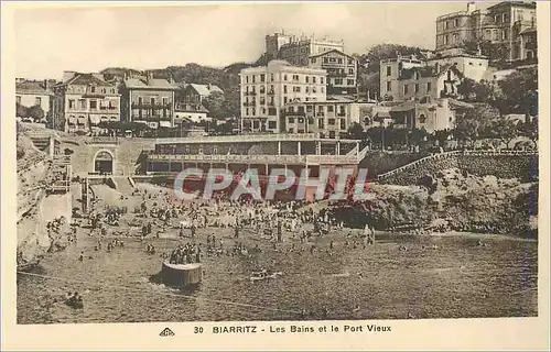 Cartes postales Biarritz Les Bains et le Port Vieux