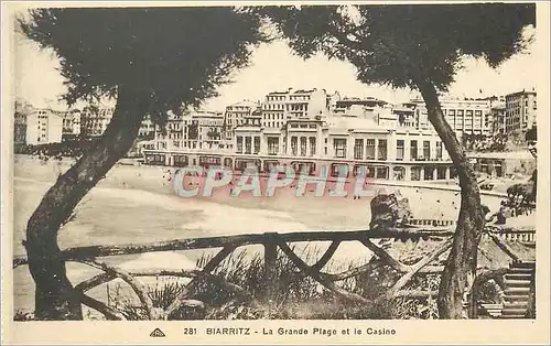 Cartes postales Biarritz La Grande Plage et le Casino