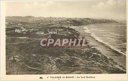 Cartes postales Guethary Falaise de Bidart Au fond Guethary