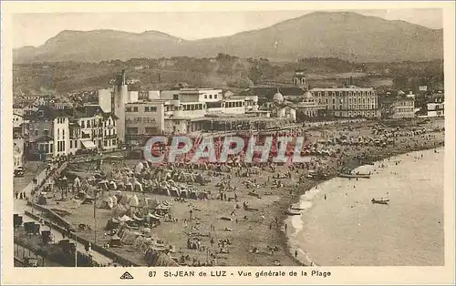 Cartes postales St Jean de Luz Vue generale de la Plage