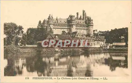 Ansichtskarte AK Pierrefonds Le Chateau (Cote Sud) et l'Etang