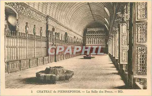 Cartes postales Pierrefonds Le Chateau La Salle des Preux