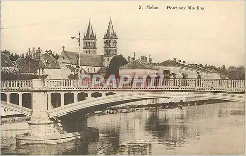 Ansichtskarte AK Melun Pont aux Moulins