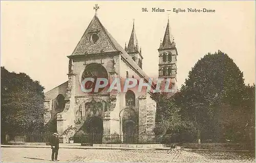 Ansichtskarte AK Melun Eglise Notre Dame