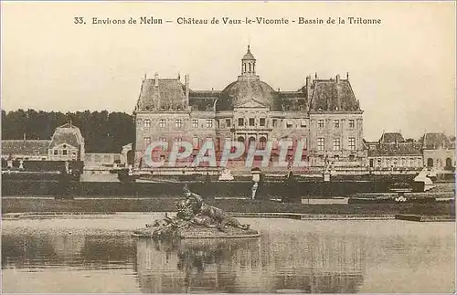 Ansichtskarte AK Environs de Melun Chateau de Vaux le Vicomte Bassin de la Tritonne