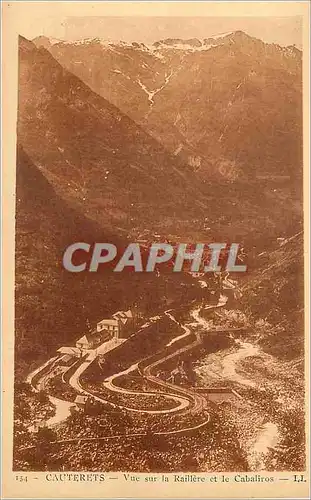 Cartes postales Cauterets Vue sur la Raillere et le Cabaliros