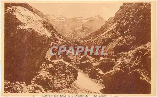 Cartes postales Route de Luz a Gavarnie Le Chaos