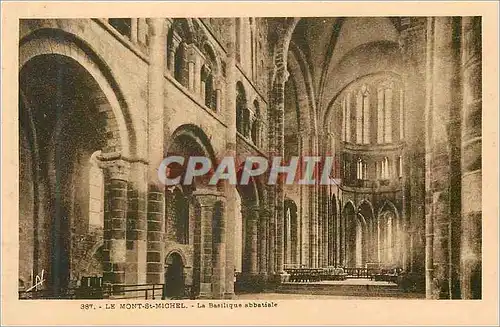 Cartes postales Le Mont St Michel Le Basilique abbatiale