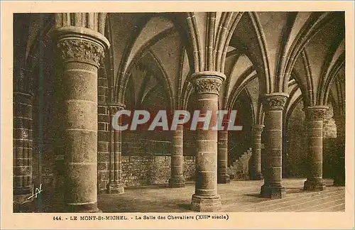 Ansichtskarte AK Le Mont St Michel La Salle des Chevaliers (XIIIe siecle)