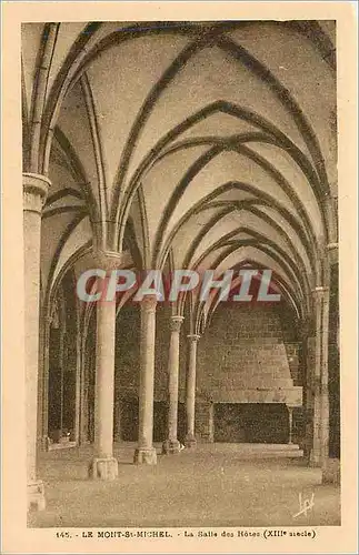 Cartes postales Le Mont St Michel La Salle des Hotes (XIIIe siecle)