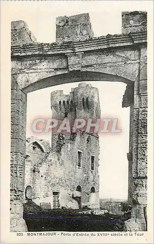 Cartes postales Montmajour Porte d'Entree du XVIIIe siecle et la Tour