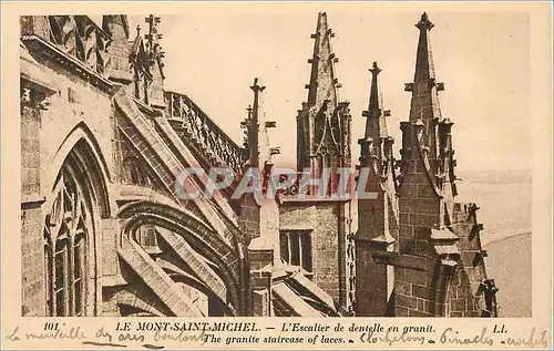 Ansichtskarte AK Le Mont Saint Michel L'Escalier de dentelle en granit