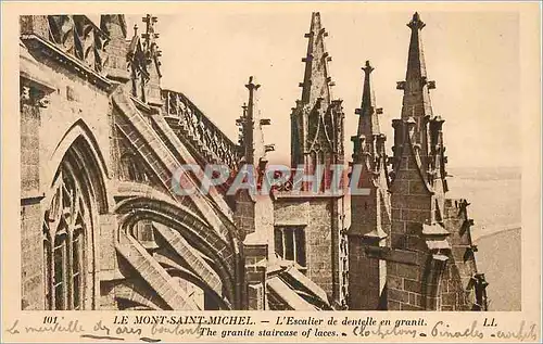Cartes postales Le Mont Saint Michel L'Escalier de dentelle en granit