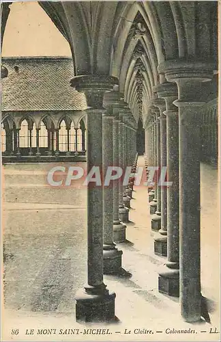 Cartes postales Le Mont Saint Michel Le Cloitre Colonnades