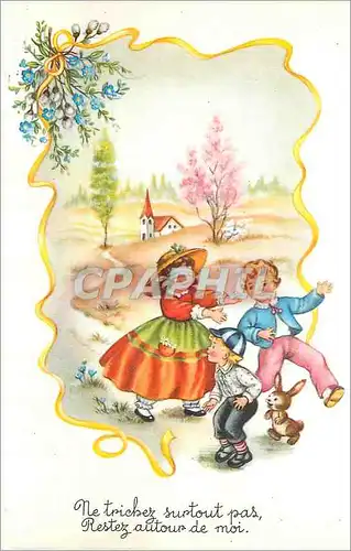 Cartes postales Enfants Lapin