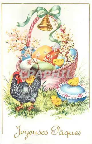Cartes postales Joyeuses P�ques Coq Poule