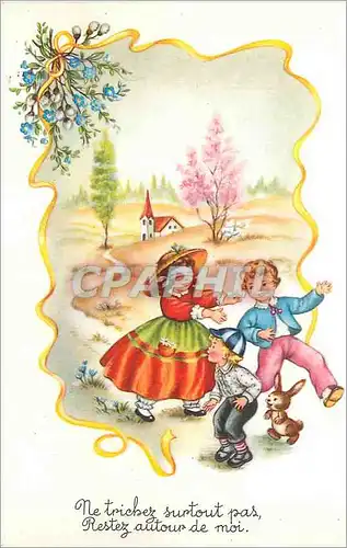 Cartes postales Enfants Lapin