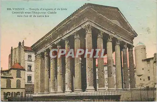 Cartes postales Vienne Temple d'Auguste et de Livie Construit sous l'Empereur Claude vers l'an 41 de notre ere