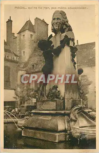 Ansichtskarte AK Dijon (Cote d'Or) Place des Cordeliers Monument Prion Piron qui ne fut rien pas meme academicien