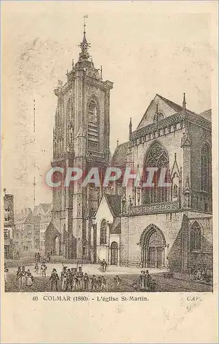 Cartes postales Colmar (1860) L'eglise St Martin