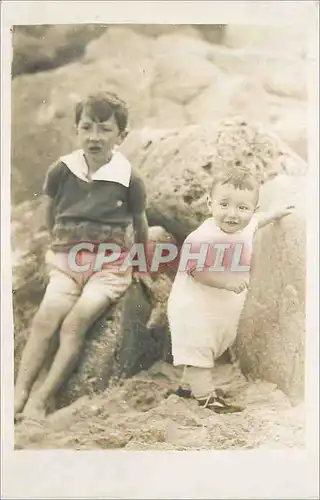 CARTE PHOTO Enfants Boulogne sur Mer