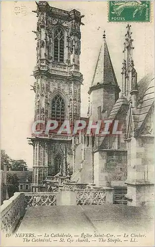 Cartes postales Nevers La Cathedrale Eglise Saint Cyr Le Clocher