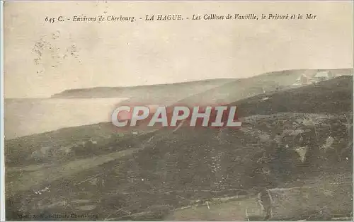 Ansichtskarte AK Environs de Cherbourg La Hague Les Collines de Vauville le Prieure et la Mer