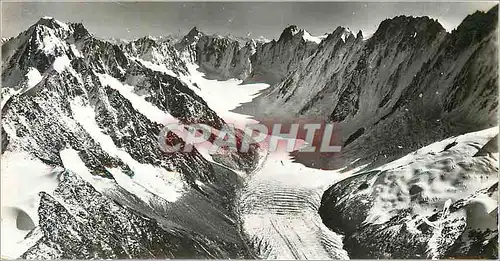 Moderne Karte Vocabulaire Geographique Le Glacier d'Argentiere (Massif du Mont Blanc)