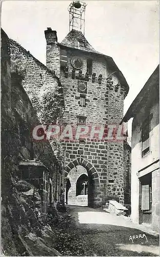 Moderne Karte Salers (Cantal) La Tour du Beffroi