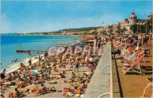 Cartes postales moderne Nice La Promenade des Anglais et les Plages Cote d'Azur