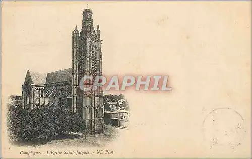 Cartes postales Compiegne L'Eglise Saint Jacques (carte 1900)