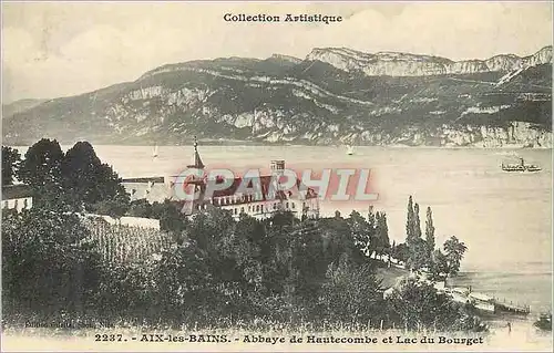 Cartes postales Aix les Bains Abbaye d'Hautecombe et Lac du Bourget