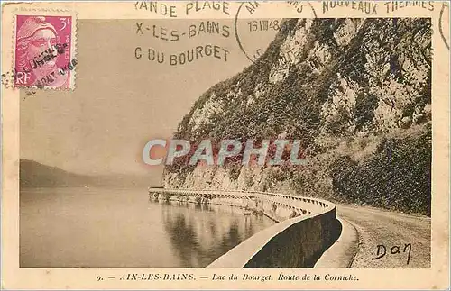 Cartes postales Aix les Bains Lac du Bourget Route de la Corniche