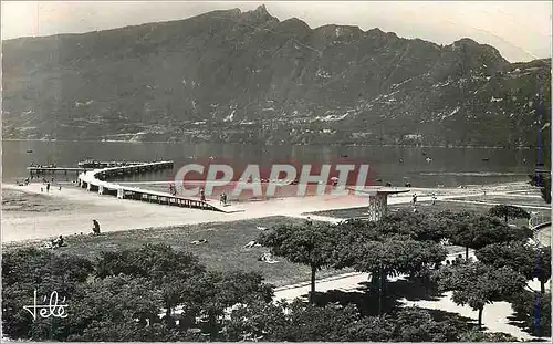 Cartes postales Aix les Bains La plage et le Dent du Chat