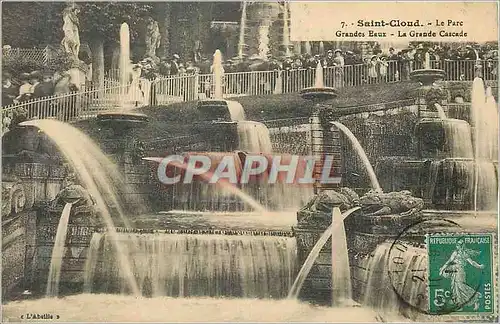 Cartes postales Saint Cloud Le Parc Grandes Eaux La Grande Cascade