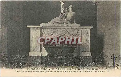 Cartes postales St Florent le Vieil (M L) Le Tombeau de Bonchamps Chef des armees vendeennes pendant la Revoluti