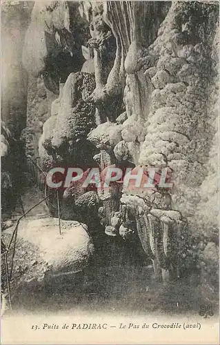 Cartes postales Puits de Padirac Le Pas du Crocodile (aval)