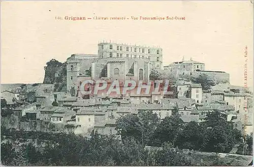 Ansichtskarte AK Grignan Chateau restaure Vue panoramique Sud Ouest