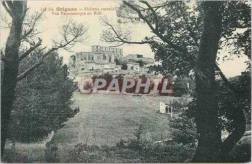 Cartes postales Grignan Chateau Restaure Vue Panoramique au Midi