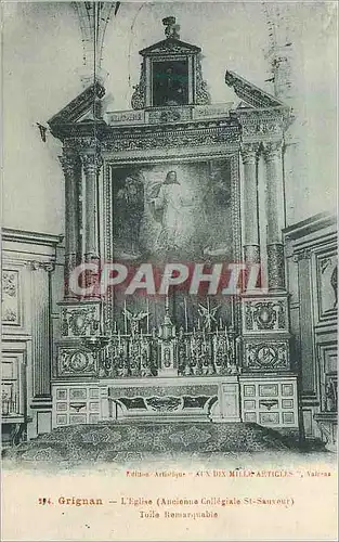 Cartes postales Grignan L'Eglise (Ancienne Collegiale St Sauveur) Toile Remarquable