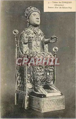 Cartes postales Tresor de Conques (Aveyron) Statue d'or de Sainte Foy