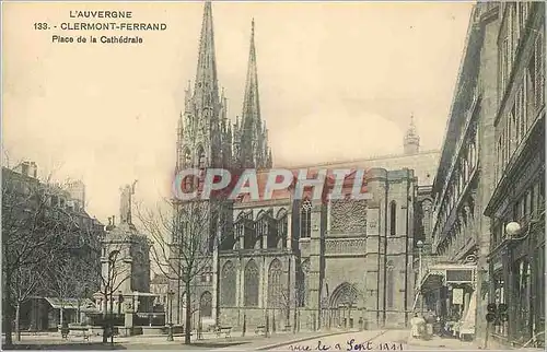 Cartes postales L'Auvergne Clermont Ferrand Place de la Cathedrale