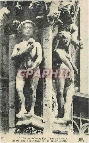 Ansichtskarte AK Rouen Adam et Eve Tour de Beurre