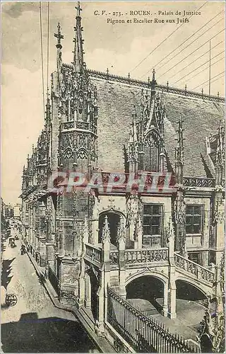 Cartes postales Rouen Palais de Justice Pignon et Escalier Rue aux Juifs