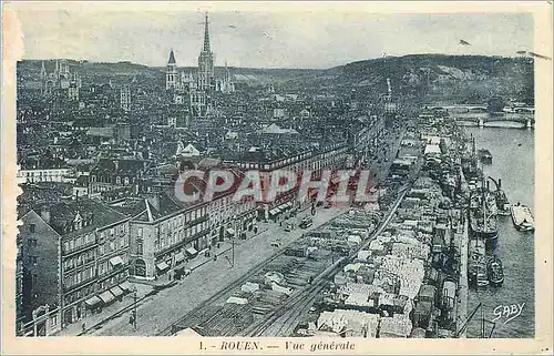 Cartes postales Rouen Vue generale